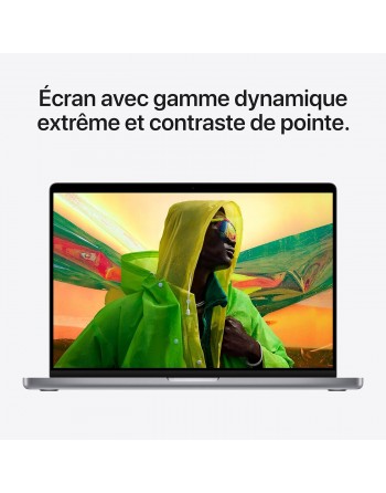 Apple MacBook Pro 16" M1 Max 64 Go RAM 4 To SSD CPU 10 cœurs GPU 32 cœurs Argent