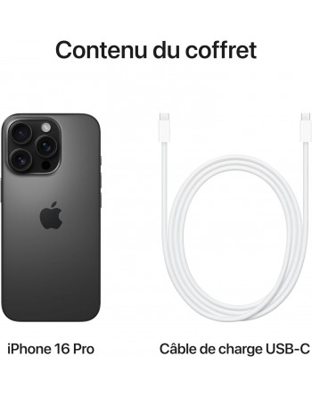 Apple iPhone 16 Pro 6,3" 5G Double SIM 256 Go Noir Titane Nouveau