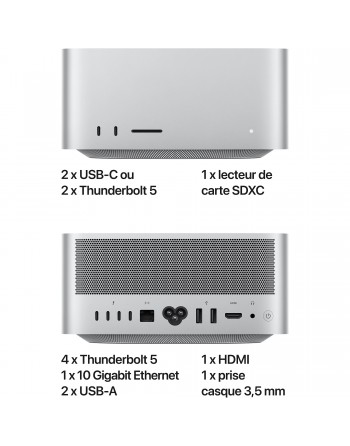 Apple Mac Studio M4 Max 36 Go RAM 512 Go SSD CPU 14 coeurs GPU 32 cœurs