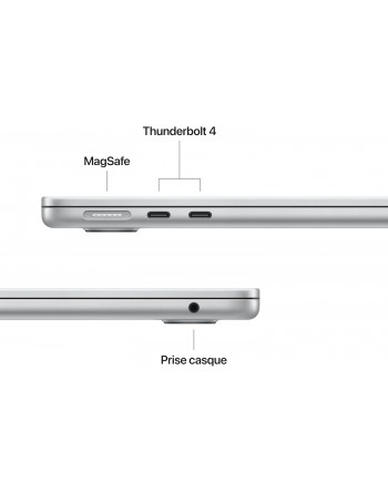 Apple MacBook Air 13'' M4 16 Go RAM 512 Go SSD CPU 10 cœurs GPU 10 cœurs Argent Nouveau