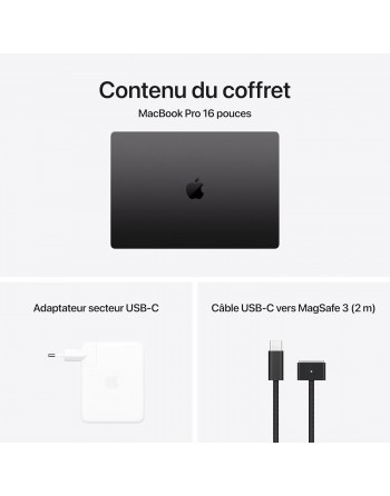 Apple MacBook Pro 14" M4 Pro 24 Go RAM 512 Go SSD CPU 12 cœurs GPU 16 cœurs Noir Sidéral