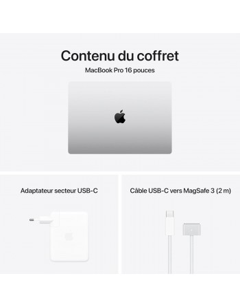 Apple MacBook Pro 16" M4 Max 36 Go RAM 1 To SSD CPU 14 cœurs GPU 32 cœurs Argent Nouveau