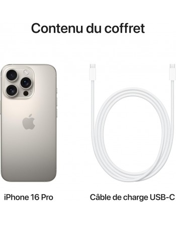 Apple iPhone 16 Pro 6,3" 5G Double SIM 128 Go Titane Naturel Premium