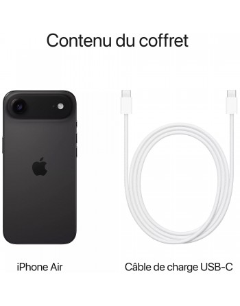 Apple iPhone Air 6,5" 5G Double SIM 256 Go Noir Nouveau