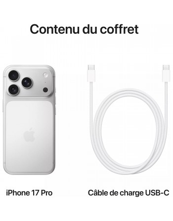 Apple iPhone 17 Pro Max 6,9" 5G Double SIM 256 Go Argent Nouveau