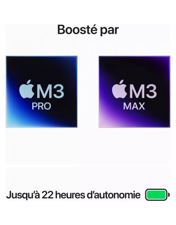 Apple MacBook Pro 16" M3 Max 64 Go RAM 2 To SSD CPU 16 cœurs GPU 40 cœurs Noir Sidéral