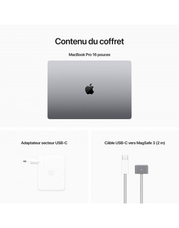Apple MacBook Pro 16" M2 Max 96 Go RAM 4 To SSD CPU 12 cœurs GPU 38 cœurs Gris sidéral