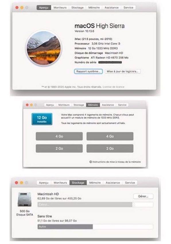 iMac 21,5 pouces mi-2010 – 12Go
