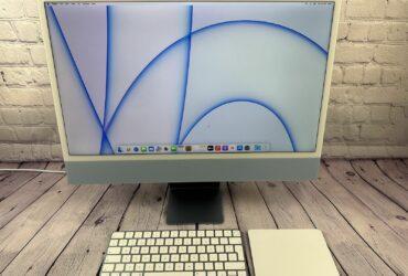 Apple iMac 24" 4.5K Retina 2021 – 256 Go SSD 16 Go RAM – CPU 8C GPU M1 – bleu